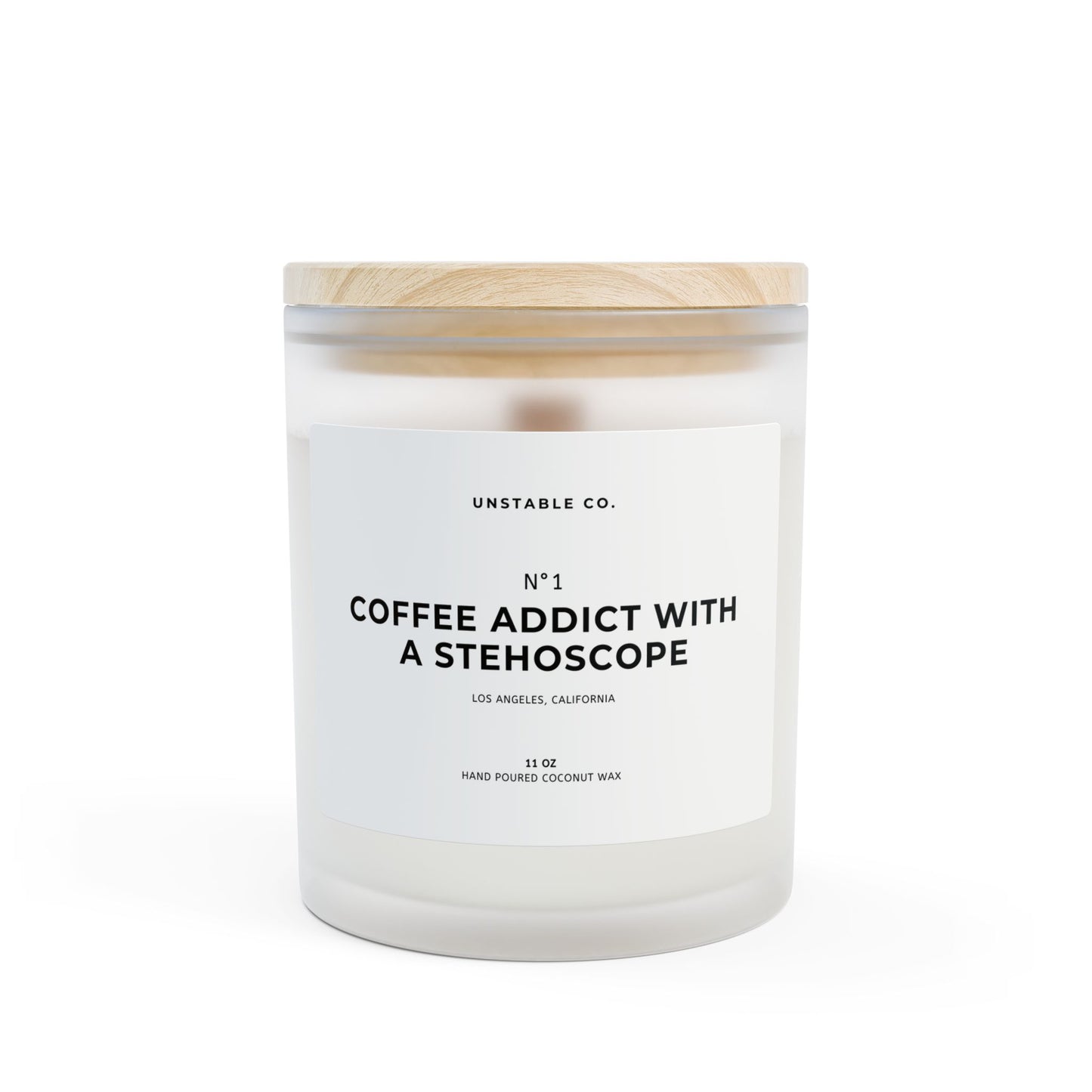 Coffee Addict with a Stethoscope Candle