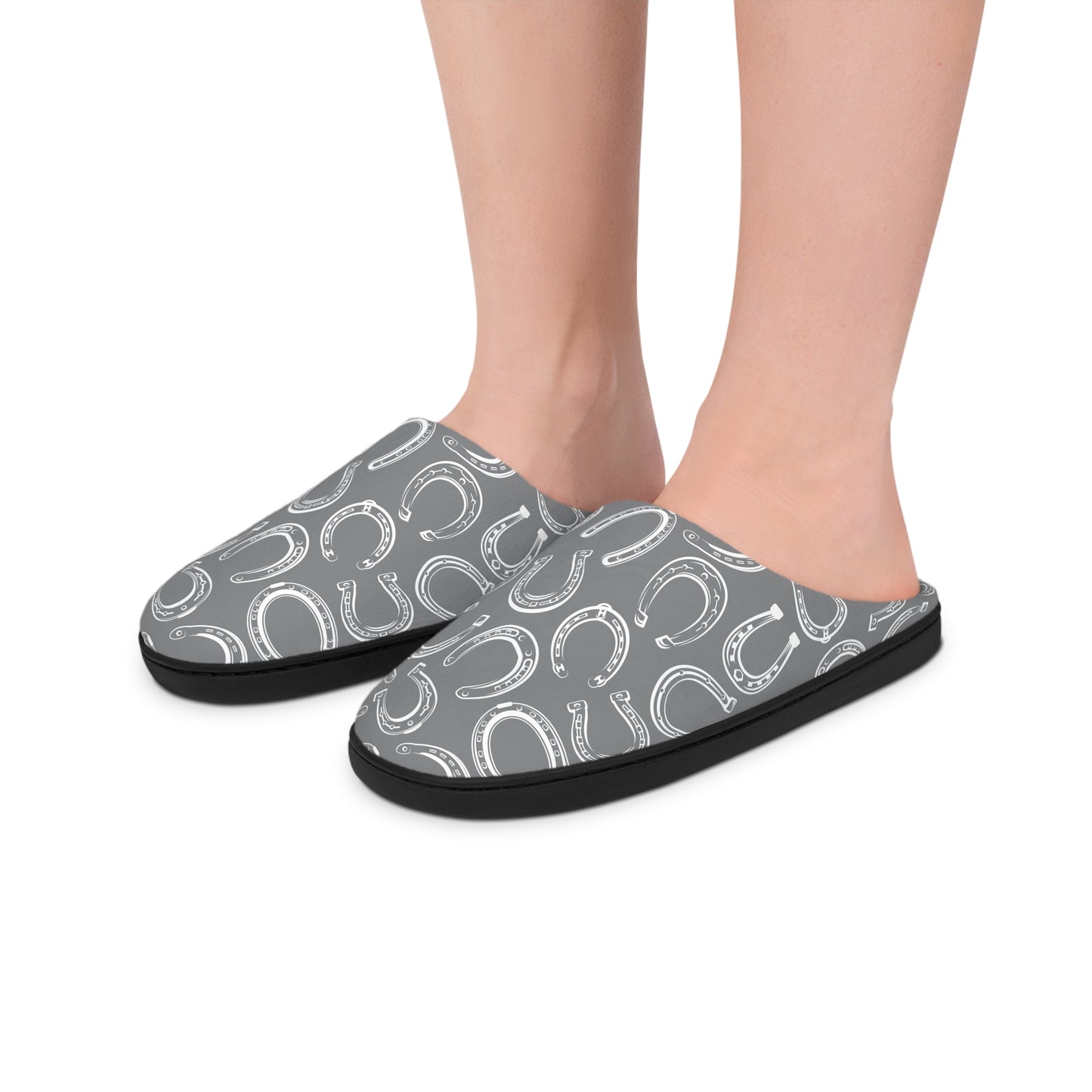 Horseshoe Indoor Slippers | Grey