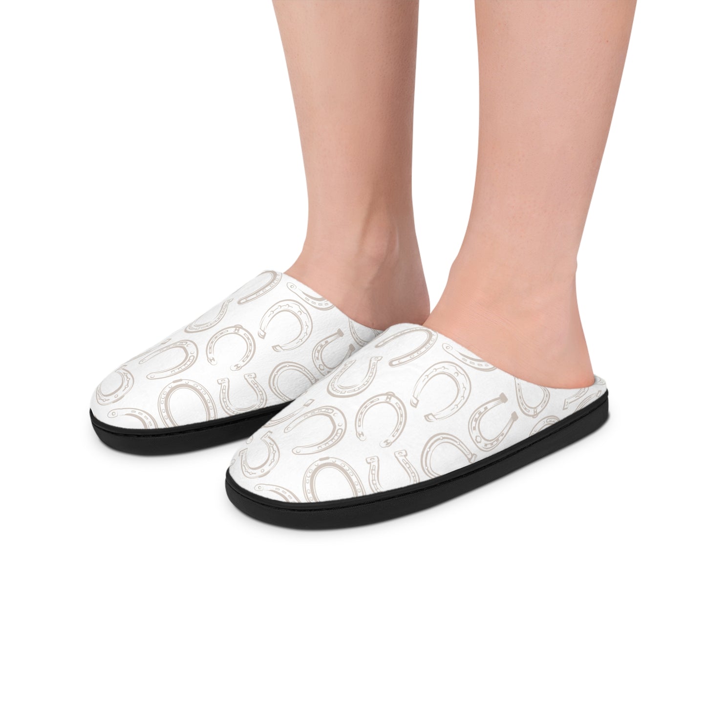 Horseshoe Indoor Slippers | White