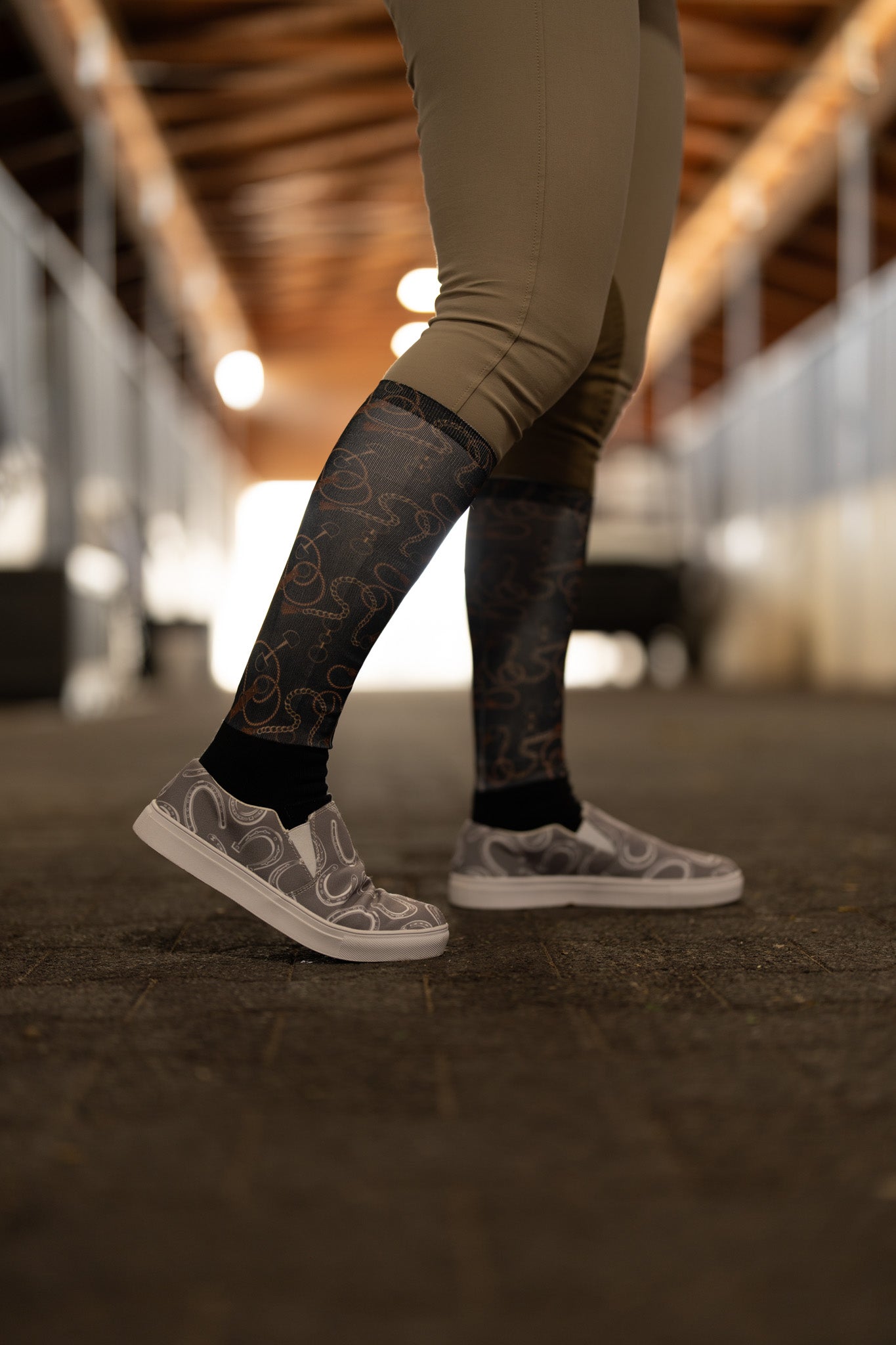 Horseshoe slip-on canvas shoes | Grey