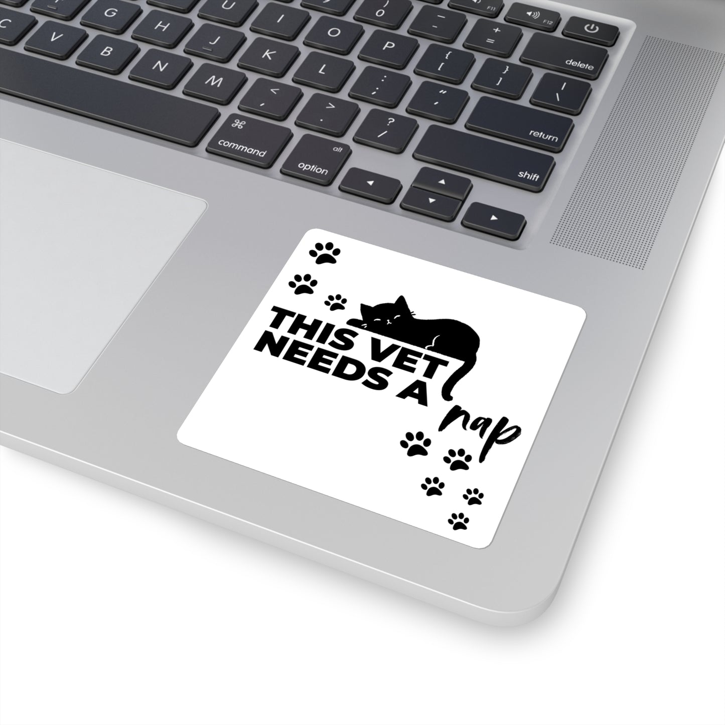 This Vet Needs a Nap Cat Sticker