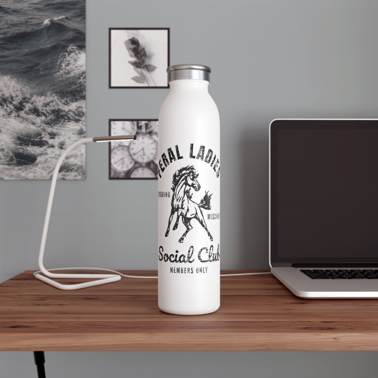 Feral Ladies Social Club Slim Water Bottle – Stylish Reusable Drinkware