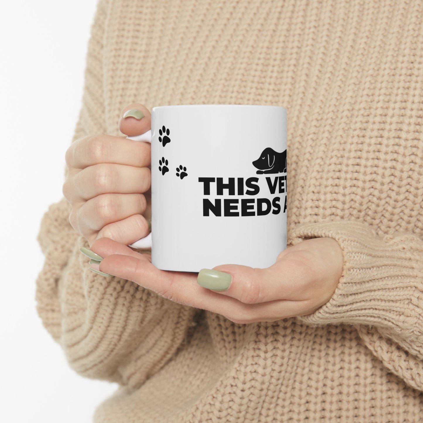 Sleepy Dog Vet Mug | White [This Vet Needs A Nap]