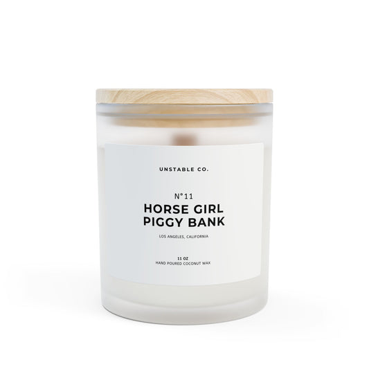 Horse Girl Piggy Bank Candle