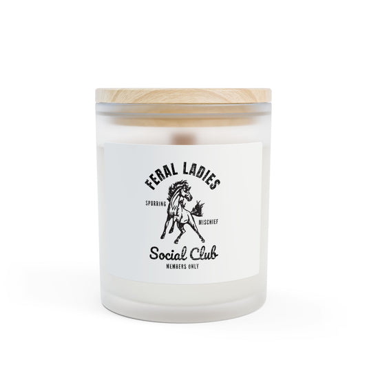 Feral Ladies Social Club Candle, 11oz Frosted Glass Candle