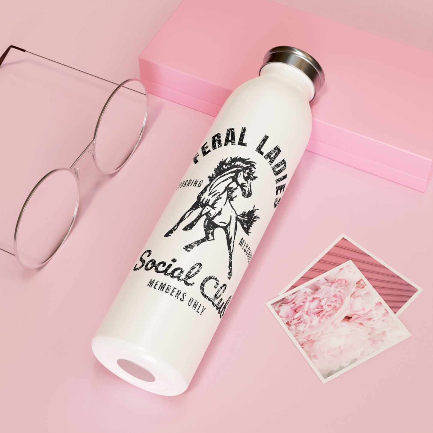 Feral Ladies Social Club Slim Water Bottle – Stylish Reusable Drinkware