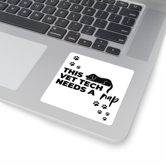 This Vet Needs a Nap Dog Sticker