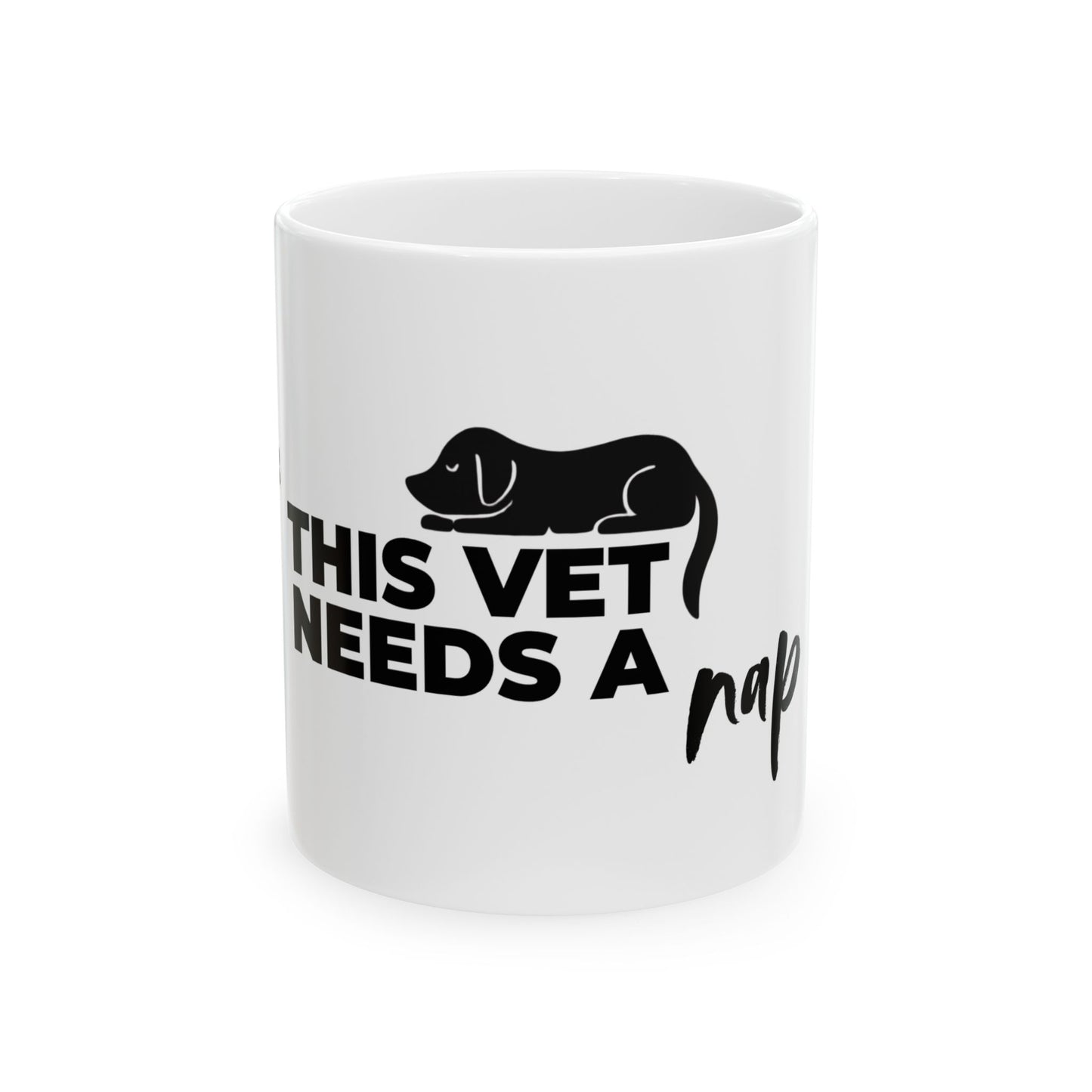 Sleepy Dog Vet Mug | White [This Vet Needs A Nap]