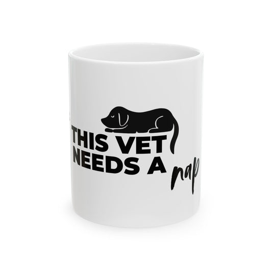 Sleepy Dog Vet Mug | White [This Vet Needs A Nap]