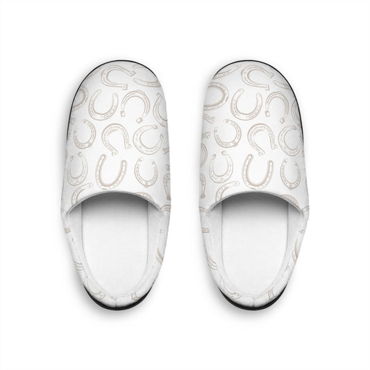 Horseshoe Indoor Slippers | White